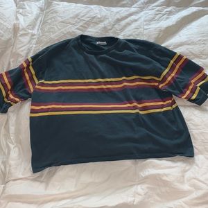 Urban outfitters striped loose crop top